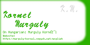 kornel murguly business card